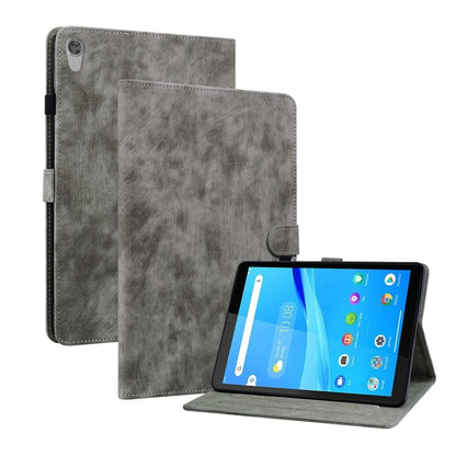 For Lenovo Tab M8 HD Tiger Pattern PU Tablet Case(Grey) by bashfashion