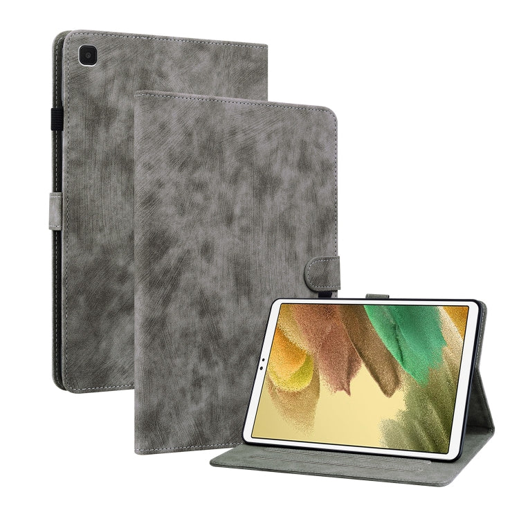 For Samsung Galaxy Tab A7 Lite Tiger Pattern Flip Leather Tablet Case(Grey) by bashfashion