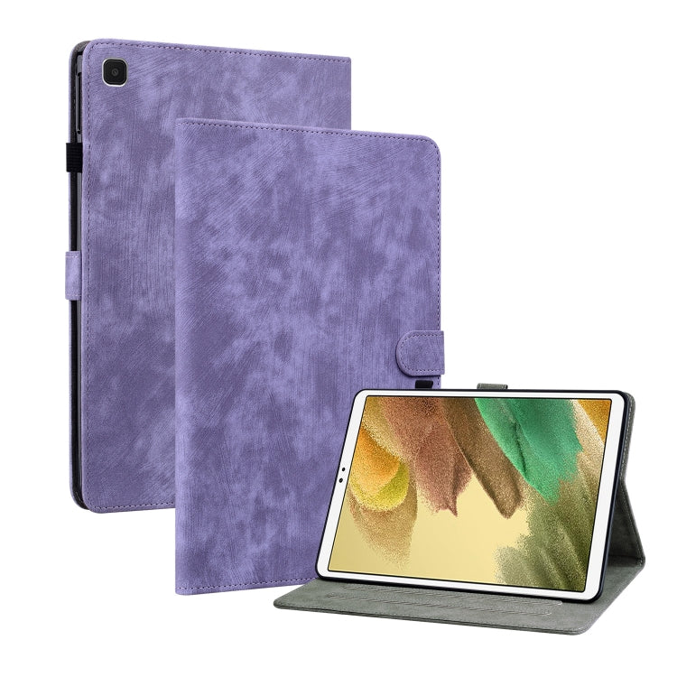 For Samsung Galaxy Tab A7 Lite Tiger Pattern Flip Leather Tablet Case(Purple) by bashfashion