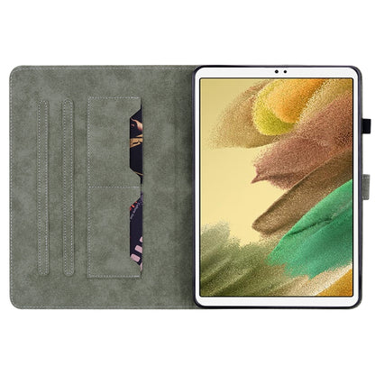 For Samsung Galaxy Tab A7 Lite Tiger Pattern Flip Leather Tablet Case(Dark Green) by bashfashion