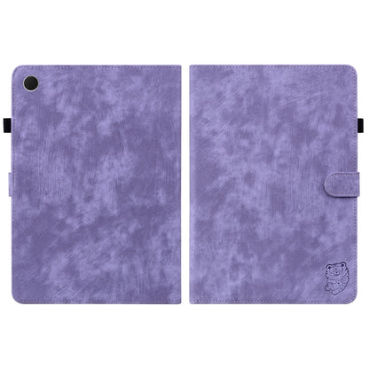 For Samsung Galaxy Tab А8 10.5 Wifi/LTE Tiger Pattern Flip Leather Tablet Case(Purple) by bashfashion