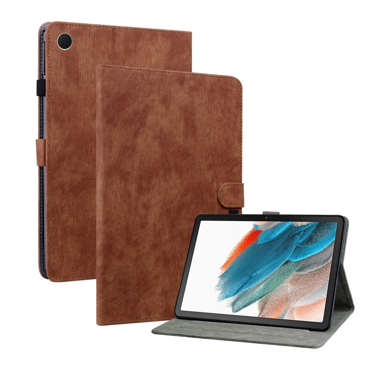 For Samsung Galaxy Tab А8 10.5 Wifi/LTE Tiger Pattern Flip Leather Tablet Case(Brown) by bashfashion