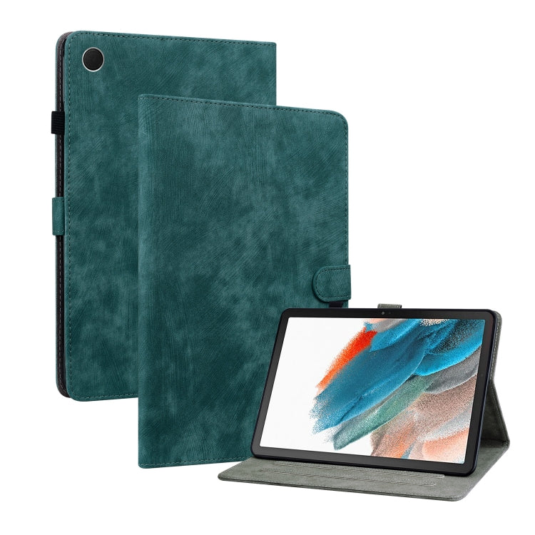 For Samsung Galaxy Tab А8 10.5 Wifi/LTE Tiger Pattern Flip Leather Tablet Case(Dark Green) by bashfashion