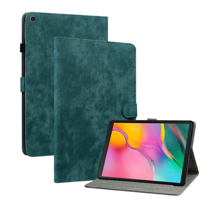 For Samsung Galaxy Tab A 10.1 2019 Tiger Pattern Flip Leather Tablet Case(Dark Green) by bashfashion