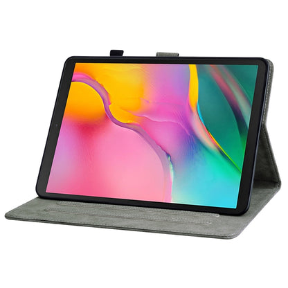 For Samsung Galaxy Tab A 10.1 2019 Tiger Pattern Flip Leather Tablet Case(Dark Green) by bashfashion