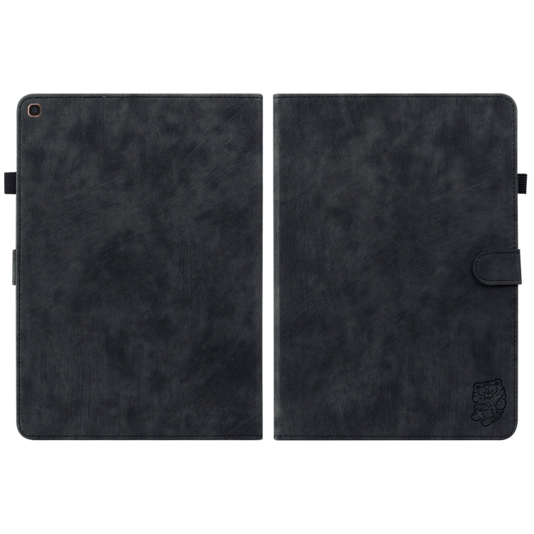 For Samsung Galaxy Tab A 10.1 2019 Tiger Pattern Flip Leather Tablet Case(Black) by bashfashion