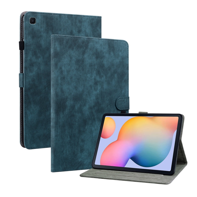 For Samsung Galaxy Tab S6 Lite Tiger Pattern Flip Leather Tablet Case(Dark Blue) by bashfashion