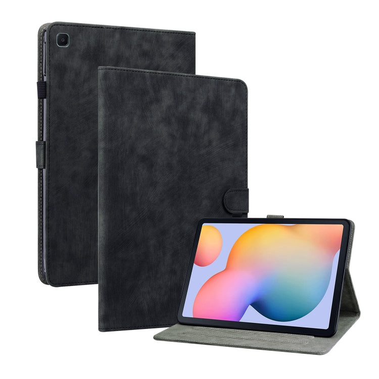 For Samsung Galaxy Tab S6 Lite Tiger Pattern Flip Leather Tablet Case(Black) by bashfashion