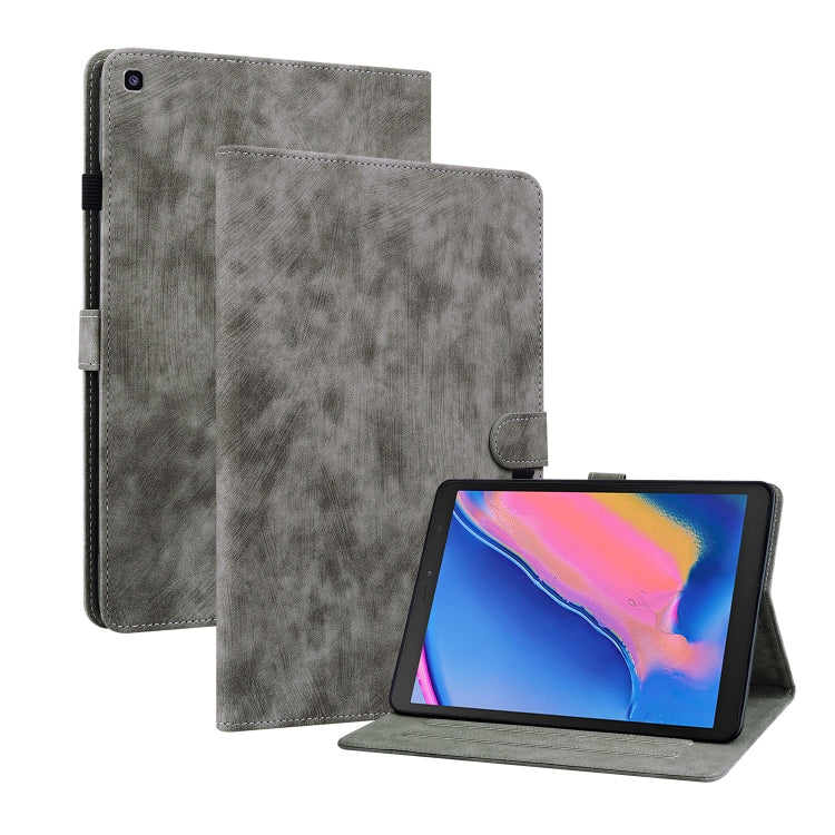 For Samsung Galaxy Tab A 8.0 2019 Tiger Pattern Flip Leather Tablet Case(Grey) by bashfashion