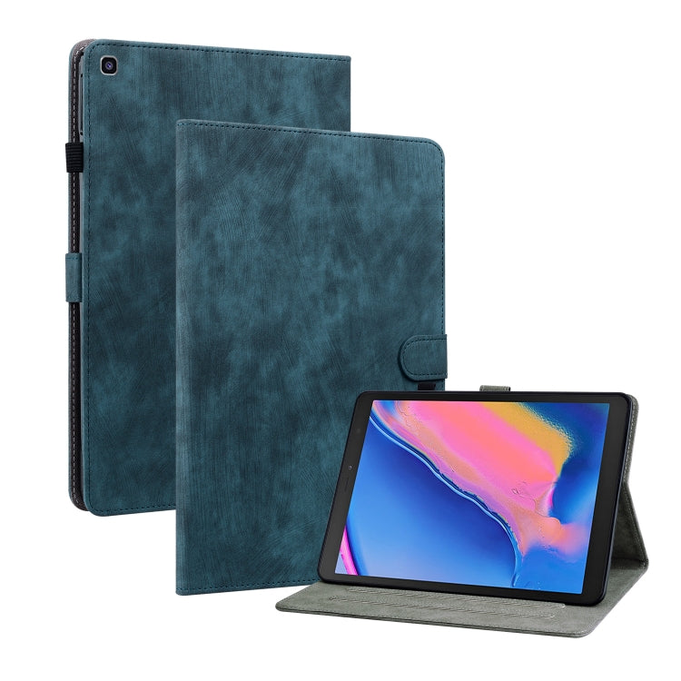 For Samsung Galaxy Tab A 8.0 2019 Tiger Pattern Flip Leather Tablet Case(Dark Blue) by bashfashion