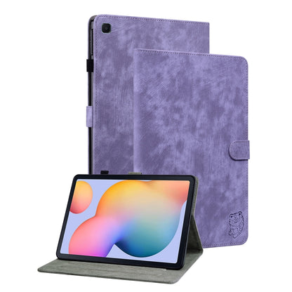For Samsung Galaxy Tab S5e/T720/T725 Tiger Pattern Flip Leather Tablet Case(Purple) by bashfashion
