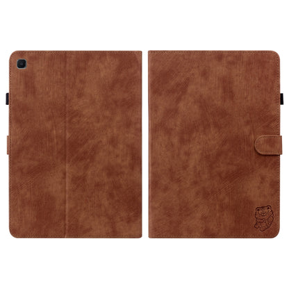For Samsung Galaxy Tab S5e/T720/T725 Tiger Pattern Flip Leather Tablet Case(Brown) by bashfashion