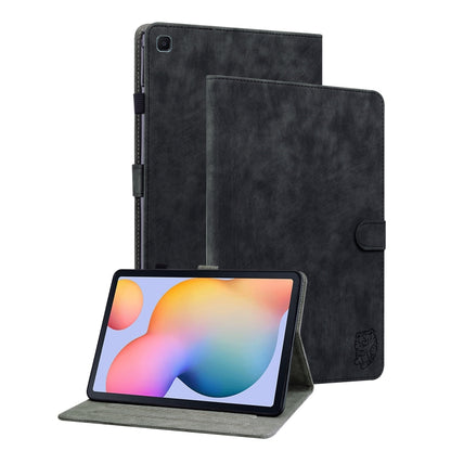 For Samsung Galaxy Tab S5e/T720/T725 Tiger Pattern Flip Leather Tablet Case(Black) by bashfashion