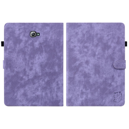 For Samsung Galaxy Tab A 10.1 2016/T580/T585 Tiger Pattern Flip Leather Tablet Case(Purple) by bashfashion