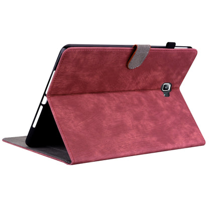 For Samsung Galaxy Tab A 10.1 2016/T580/T585 Tiger Pattern Flip Leather Tablet Case(Red) by bashfashion