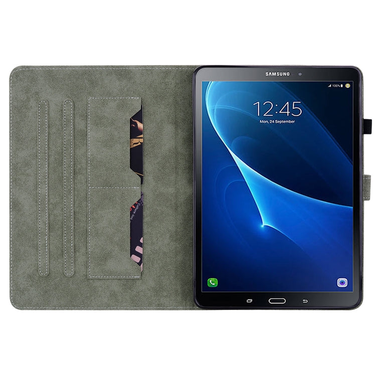 For Samsung Galaxy Tab A 10.1 2016/T580/T585 Tiger Pattern Flip Leather Tablet Case(Dark Blue) by bashfashion