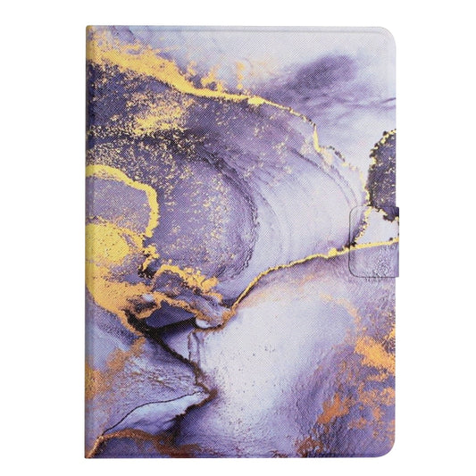For Samsung Galaxy Tab S6 Lite P610 Marble Pattern Smart Leather Tablet Case(Purple) by bashfashion