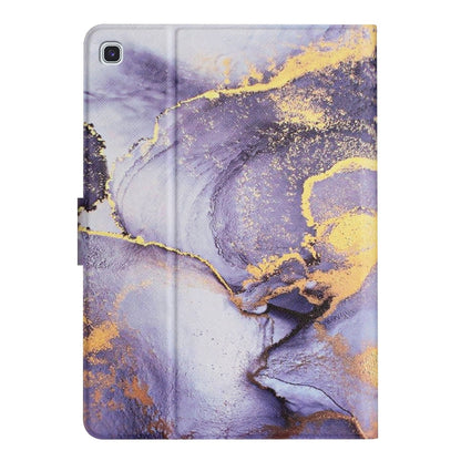 For Samsung Galaxy Tab A7 Lite T220 Marble Pattern Smart Leather Tablet Case(Purple) by bashfashion