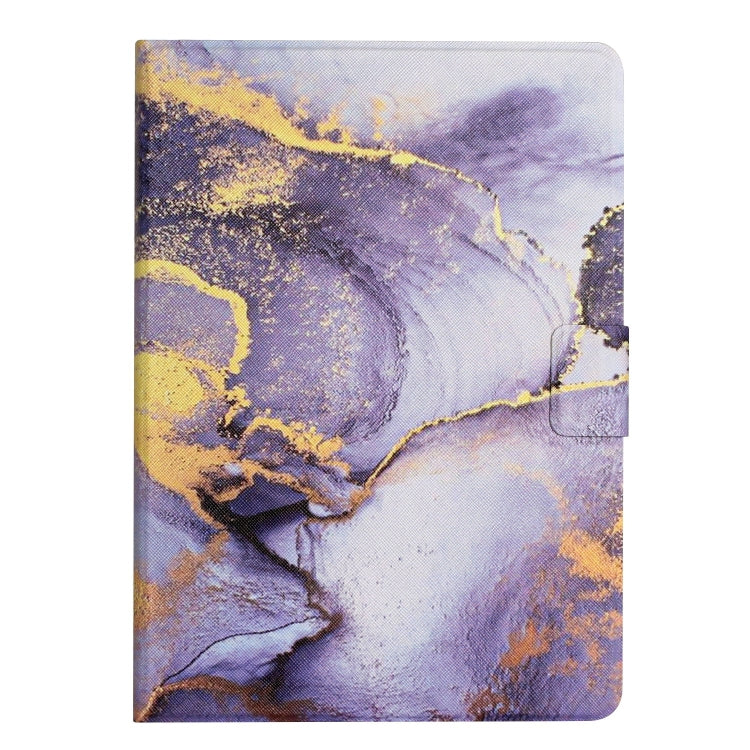 For Samsung Galaxy Tab A7 10.4 2020 T500 Marble Pattern Smart Leather Tablet Case(Purple) by bashfashion