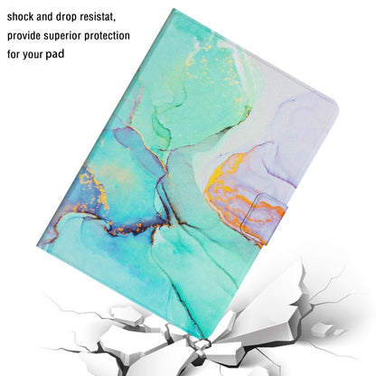 For Samsung Galaxy Tab A7 10.4 2020 T500 Marble Pattern Smart Leather Tablet Case(Green) by bashfashion