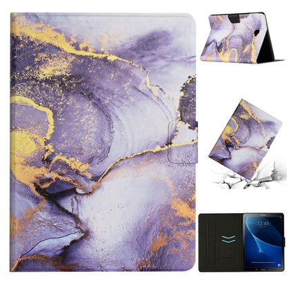 For Samsung Galaxy Tab A 10.1 T580 Marble Pattern Smart Leather Tablet Case(Purple) by bashfashion