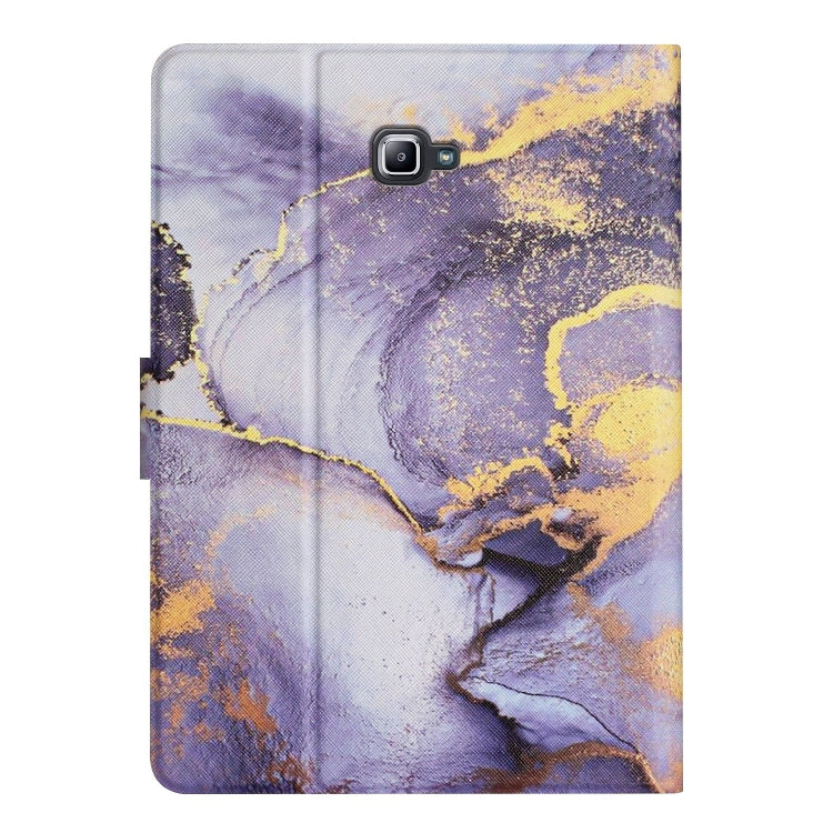 For Samsung Galaxy Tab A 10.1 T580 Marble Pattern Smart Leather Tablet Case(Purple) by bashfashion