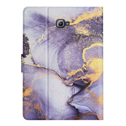 For Samsung Galaxy Tab A 10.1 T580 Marble Pattern Smart Leather Tablet Case(Purple) by bashfashion