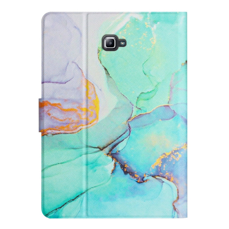 For Samsung Galaxy Tab A 10.1 T580 Marble Pattern Smart Leather Tablet Case(Green) by bashfashion