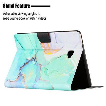For Samsung Galaxy Tab A 10.1 T580 Marble Pattern Smart Leather Tablet Case(Green) by bashfashion