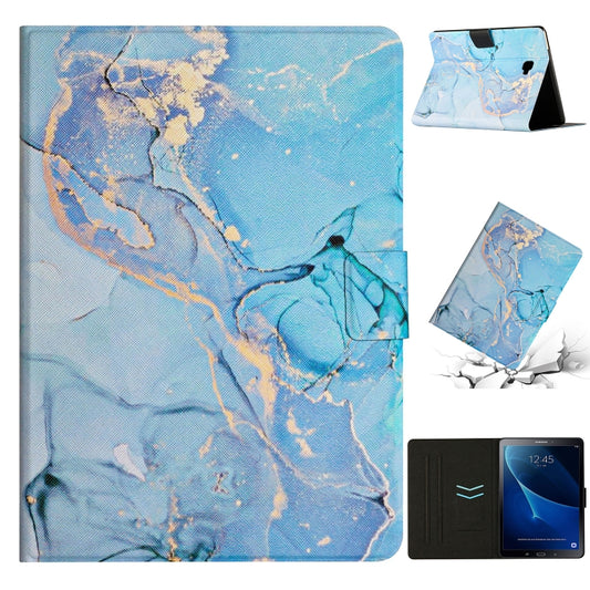For Samsung Galaxy Tab A 10.1 T580 Marble Pattern Smart Leather Tablet Case(Blue) by bashfashion