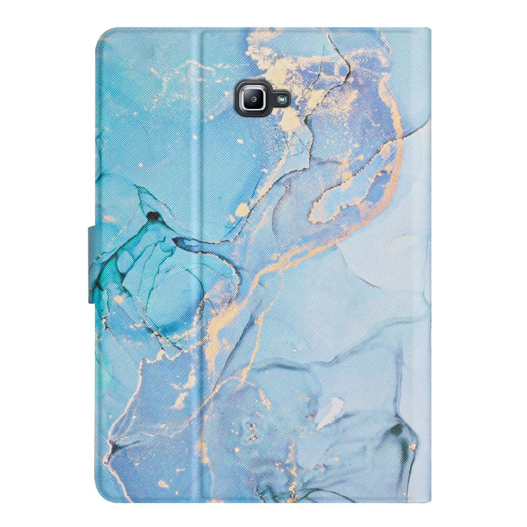 For Samsung Galaxy Tab A 10.1 T580 Marble Pattern Smart Leather Tablet Case(Blue) by bashfashion