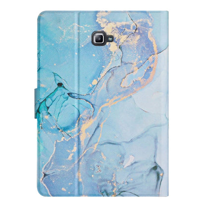 For Samsung Galaxy Tab A 10.1 T580 Marble Pattern Smart Leather Tablet Case(Blue) by bashfashion