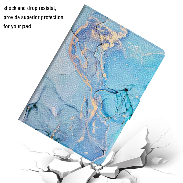 For Samsung Galaxy Tab A 10.1 T580 Marble Pattern Smart Leather Tablet Case(Blue) by bashfashion