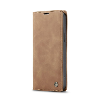 For iPhone 14 Pro CaseMe-013 Multifunctional Retro Frosted Leather Phone Case(Brown) by CaseMe