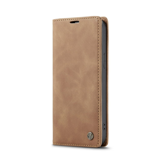 For iPhone 14 Pro Max CaseMe-013 Multifunctional Retro Frosted Leather Phone Case (Brown) by CaseMe