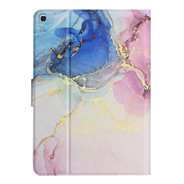 For Samsung Galaxy Tab A 10.1 2019 T510 Marble Pattern Leather Tablet Case(Pink Blue) by bashfashion