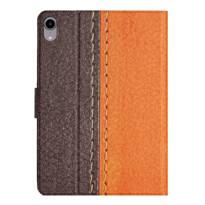 For iPad mini 2024 /mini 6 Stitching Solid Color Smart Leather Tablet Case(Orange) by bashfashion