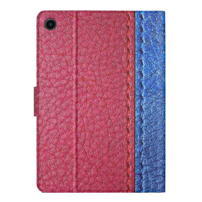 For Samsung Galaxy Tab A8 Stitching Solid Color Smart Leather Tablet Case(Rose Red) by bashfashion