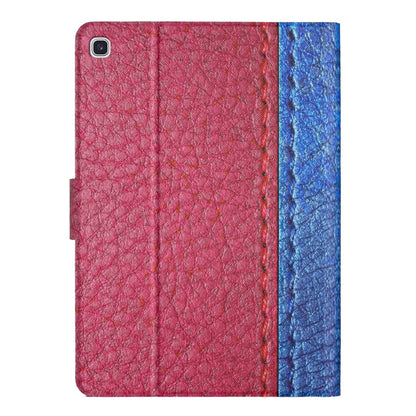 For Samsung Galaxy Tab A7 Lite T220 Stitching Solid Color Smart Leather Tablet Case(Rose Red) by bashfashion