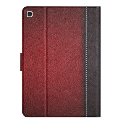 For Samsung Galaxy Tab A7 10.4 2020 T500 Stitching Solid Color Smart Leather Tablet Case(Red) by bashfashion