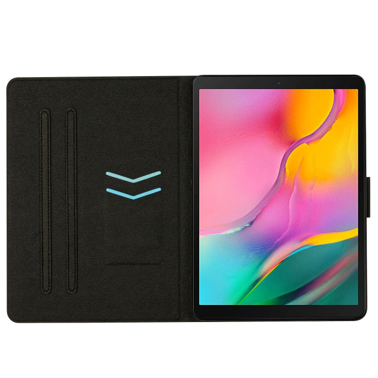 For Samsung Galaxy Tab A 10.1 2019 T510 Stitching Solid Color Smart Leather Tablet Case(Orange) by bashfashion