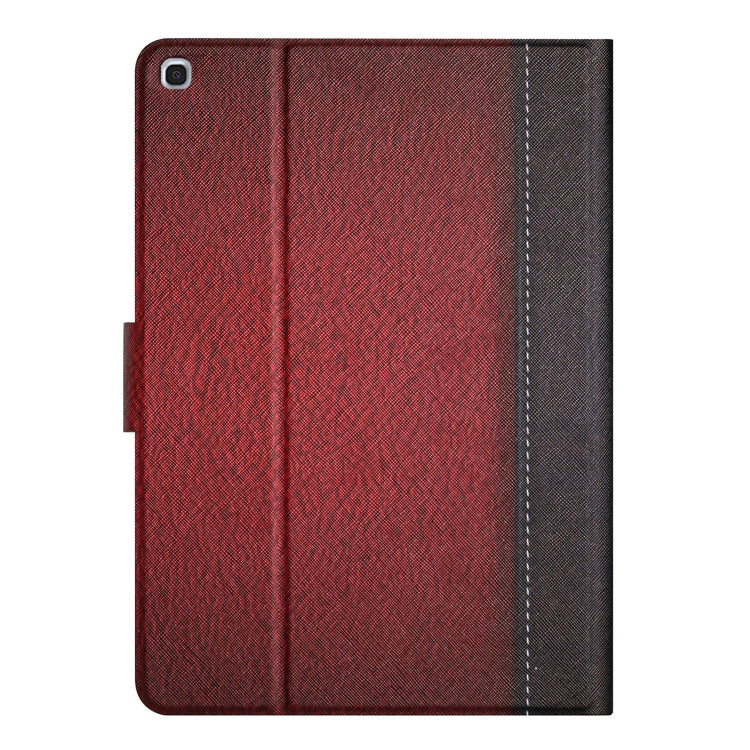 For Samsung Galaxy Tab A 10.1 2019 T510 Stitching Solid Color Smart Leather Tablet Case(Red) by bashfashion
