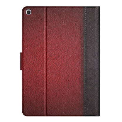 For Samsung Galaxy Tab A 10.1 2019 T510 Stitching Solid Color Smart Leather Tablet Case(Red) by bashfashion