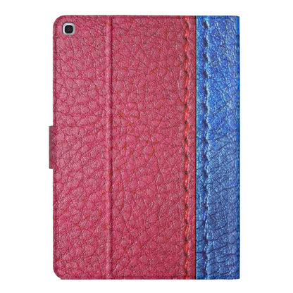 For Samsung Galaxy Tab A 10.1 2019 T510 Stitching Solid Color Smart Leather Tablet Case(Rose Red) by bashfashion