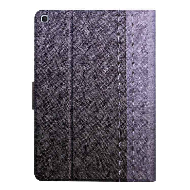 For Samsung Galaxy Tab A 10.1 2019 T510 Stitching Solid Color Smart Leather Tablet Case(Grey) by bashfashion