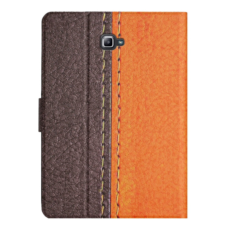 For Samsung Galaxy Tab A 10.1 T580 Stitching Solid Color Smart Leather Tablet Case(Orange) by bashfashion