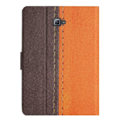 For Samsung Galaxy Tab A 10.1 T580 Stitching Solid Color Smart Leather Tablet Case(Orange) by bashfashion