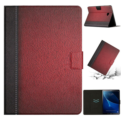 For Samsung Galaxy Tab A 10.1 T580 Stitching Solid Color Smart Leather Tablet Case(Red) by bashfashion