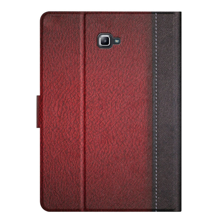 For Samsung Galaxy Tab A 10.1 T580 Stitching Solid Color Smart Leather Tablet Case(Red) by bashfashion