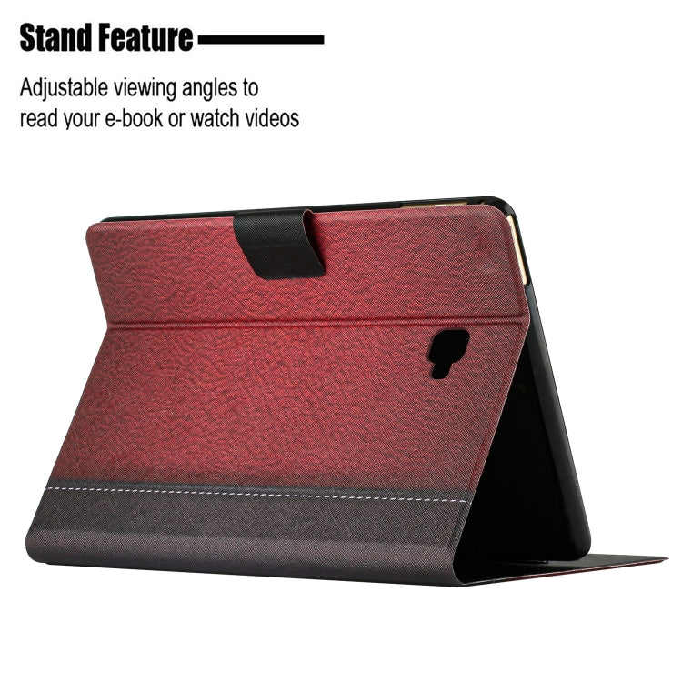 For Samsung Galaxy Tab A 10.1 T580 Stitching Solid Color Smart Leather Tablet Case(Red) by bashfashion
